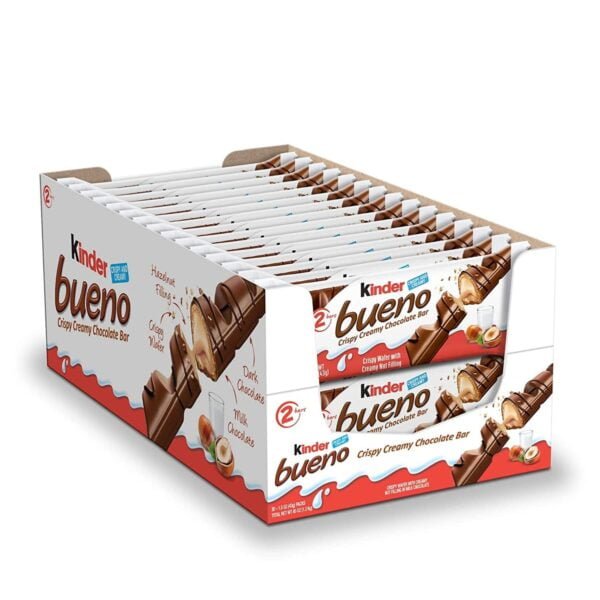 Kinder Bueno Chocolate Bars 43g Box (Pack of 30)