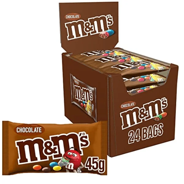 M & M s Milk Chocolate 45g (Pack of 24)
