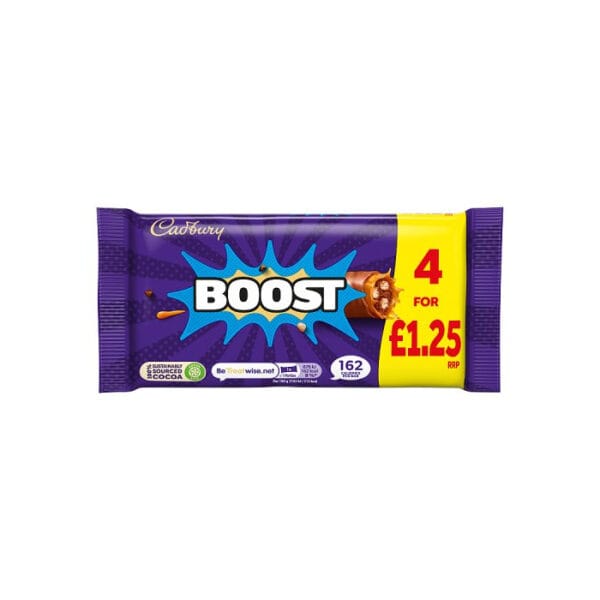 CADBURY BOOST 4PK 126gr (Packs of 12)