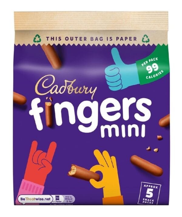 CADBURY MINI FINGERS 96.5gr (Packs of 8)