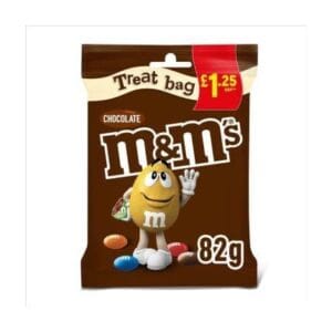 M&M CHOCOLATE TREAT BAG 82gr (Packs of 16)