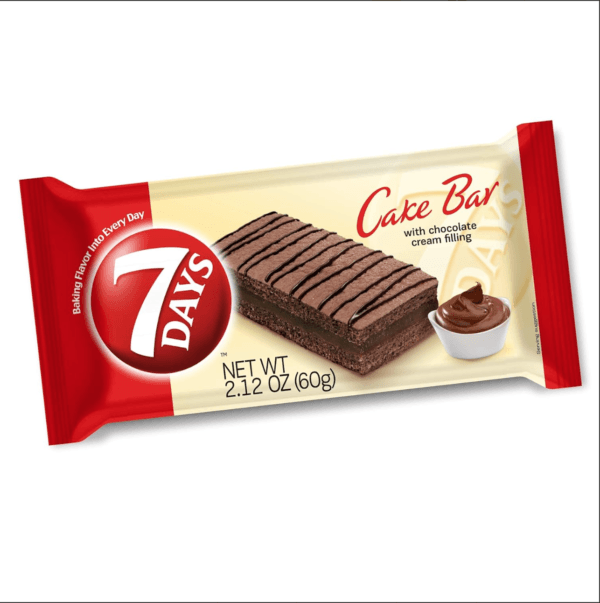 7 Days Cake Bars, Chocolate Filling (2.12oz, Pack of 16)