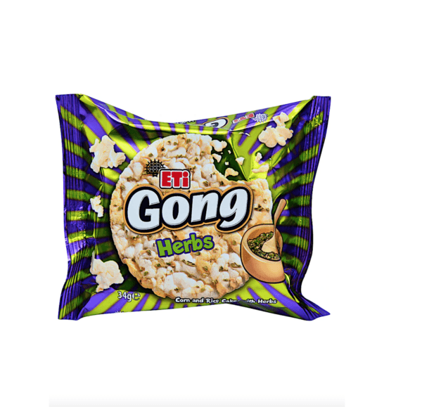 ETi Gong Herbs Corn And Rice Cakes 34G ( Pack of 24 )
