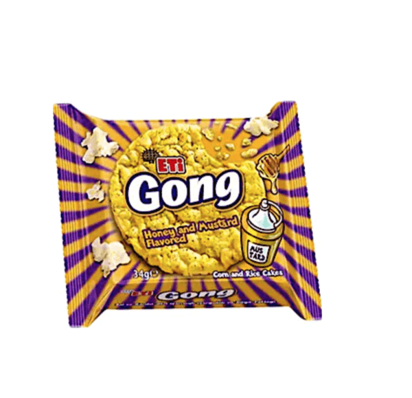 ETi Gong Honey Mustard Corn And Rice Cakes 34G ( Pack of 24 )